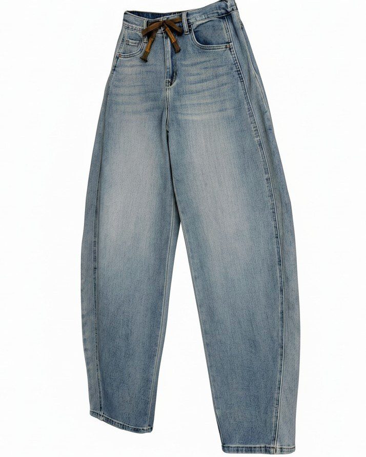 calça barrel para looks casuais