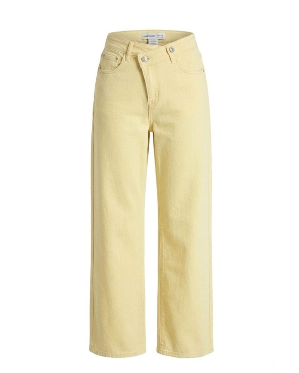 Calça Ganga Milene design cruzado na cintura que valoriza a silhueta com estilo moderno.